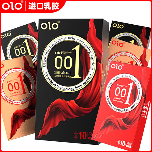 OLO red thin hyaluronic acid 001 ultra-thin condom condom long-lasting condom adult sex toy wholesale