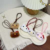 Сетка красный мультфильм плюшевый милый кт кошачья голова кукла может скрипеть одежда обувь носки шарф декоративные аксессуары