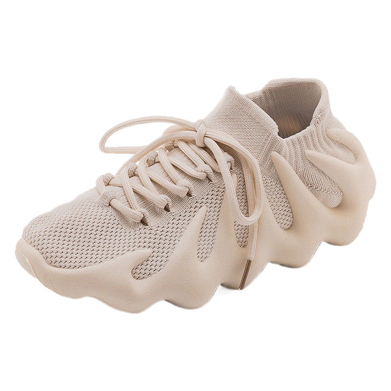 Volcánico bollos al vapor zapatos deportivos de las mujeres estilo coreano 2023 nueva primavera malla transpirable superficie volador tejido pulpo zapatos