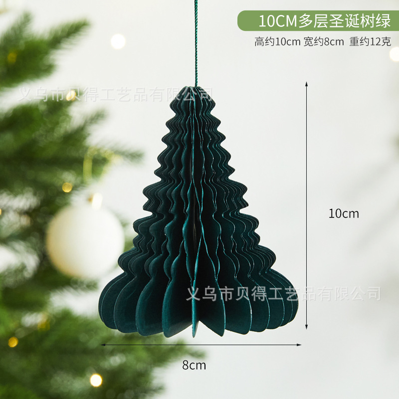 Decoraciones de Navidad, adornos de árbol de Navidad, colgantes de Navidad plegables, adornos de árbol de Navidad, árbol de mesa, árbol de Navidad