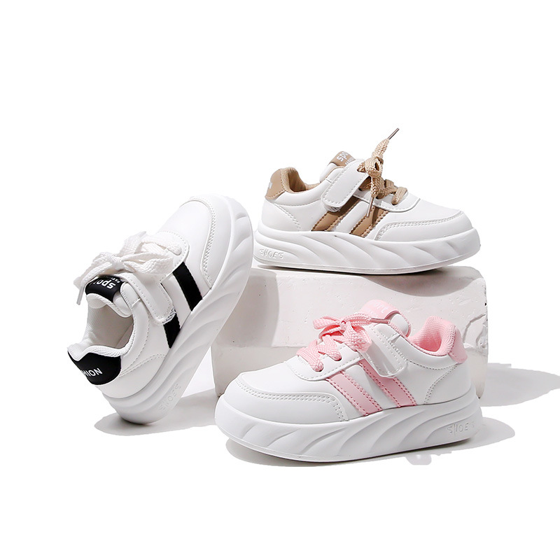 Children's white sneakers