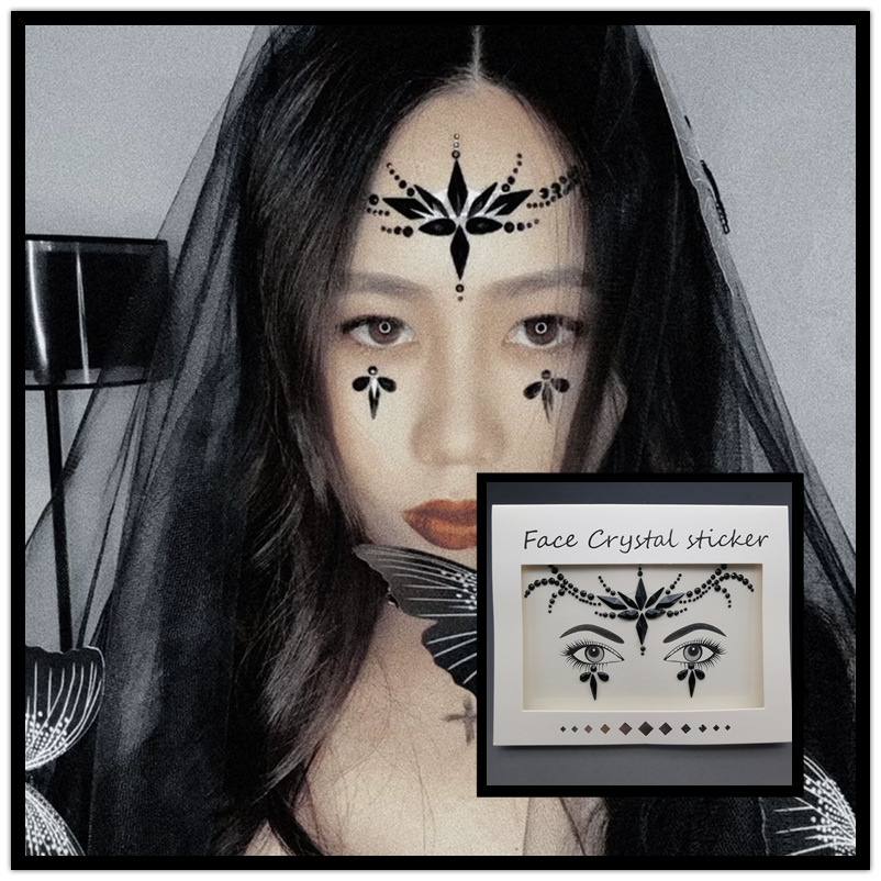 Internet Celebrity DIY Face Stickers, Eyebrow Stickers, Acrylic Accessories, Colorfulful Forehead Decoration, Masquerade Face Rhinestone Stickers