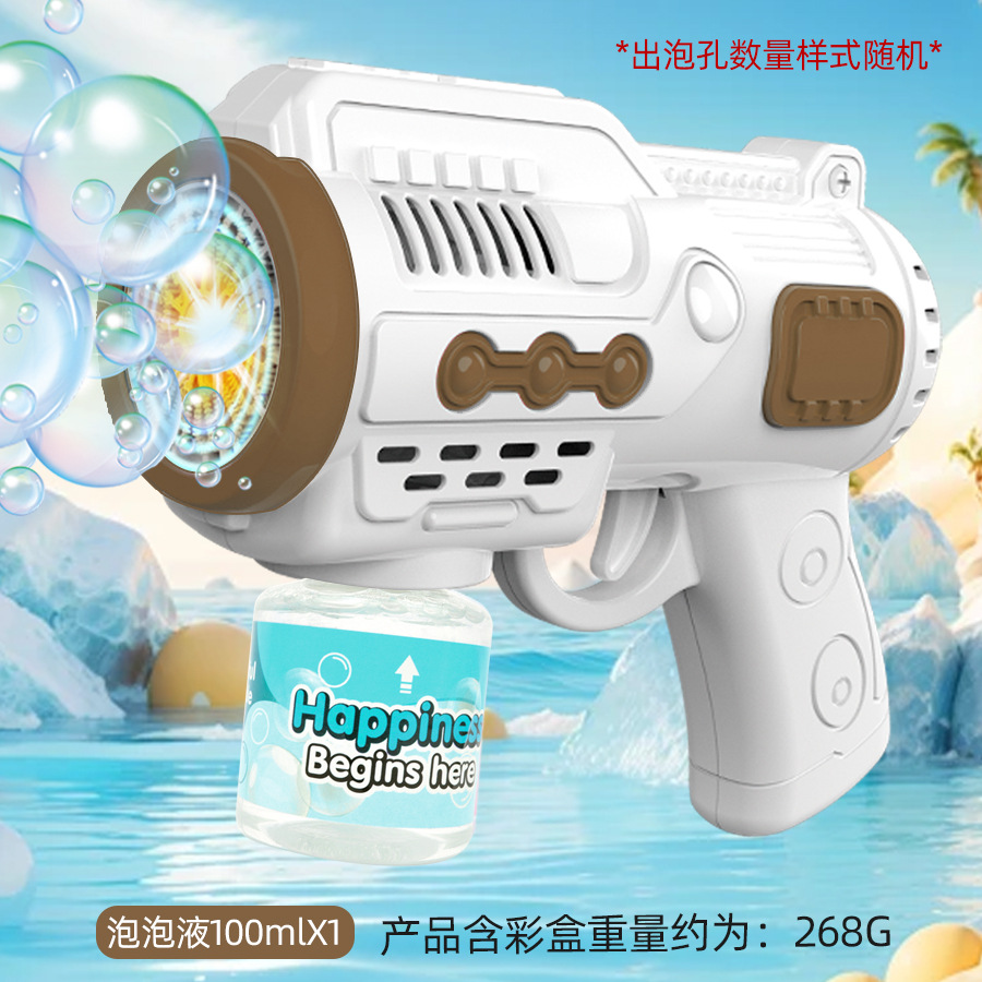 [Envío gratuito] en stock para niños delfín burbuja pistola juguete luz música eléctrica burbuja cámara 61 juguete