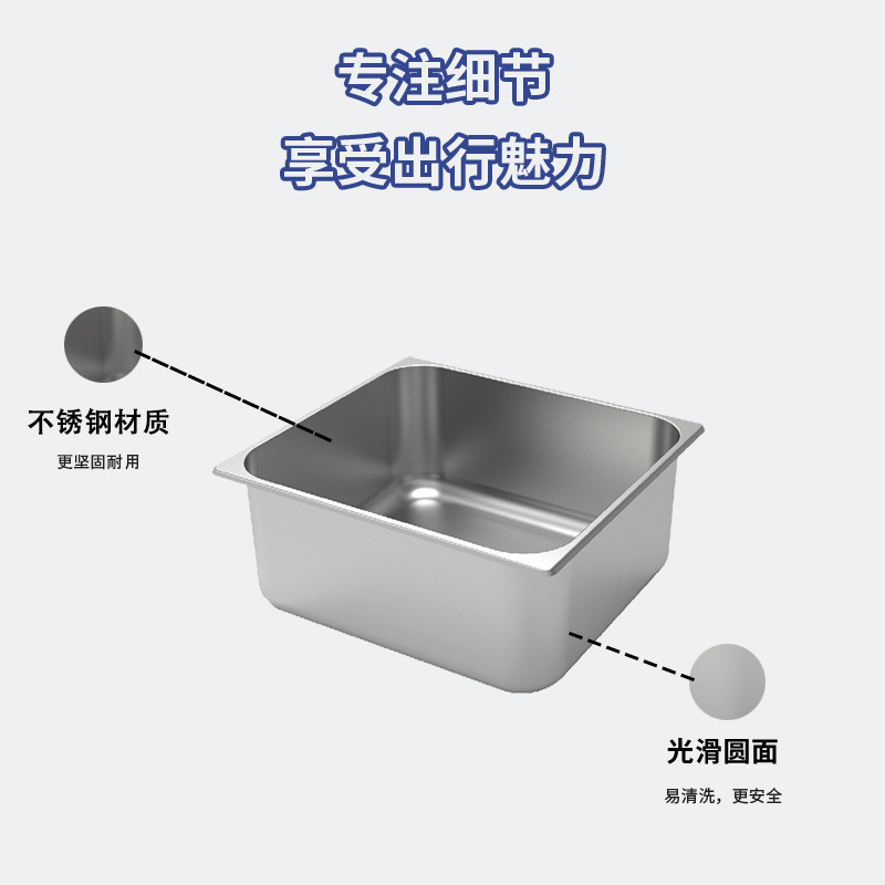 Guangrun genuino cuadrado 304 fregadero de acero inoxidable RV yate lavabo lavabo GR-23150
