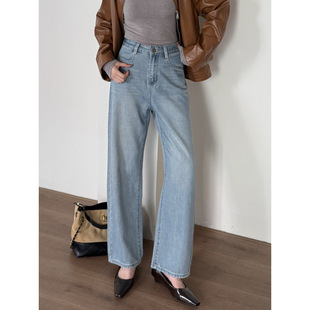 Yun Chang Tencel Lyocell Cotton Jeans Women's 2025 Autumn New Straight Pants Casual Long Pants K0007
