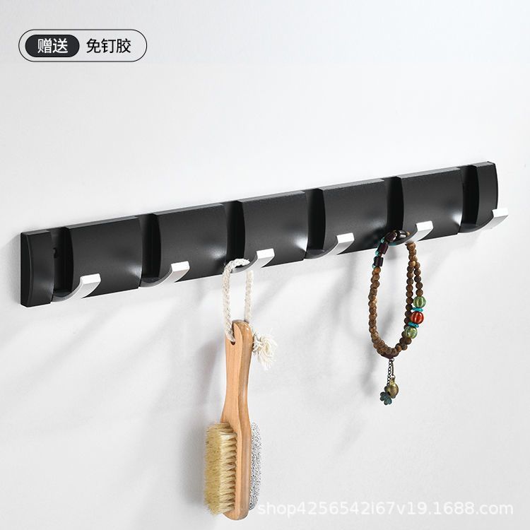 Gancho de ropa invisible creativo de aluminio espacial gancho de ropa de pared gancho de ropa sin perforar