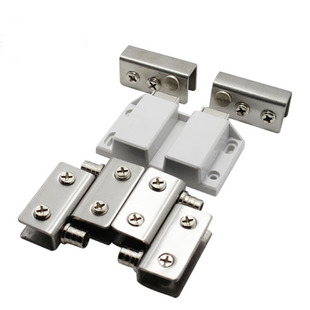 Stainless steel double-touch non-opening glass hinge glass double-sided magnetic touch door touch glass door hinge elastic magnetic Touch