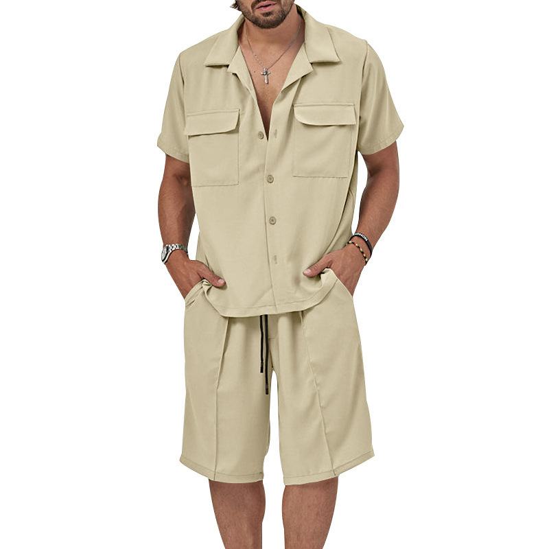 Men's Solid Color Shorts Sets Men's Clothing display picture 18