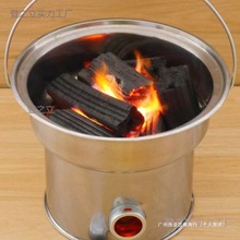 炭炉木炭家用煮茶搬家火盆加厚烧烤炉烤火炉手提取暖炉便携式户外