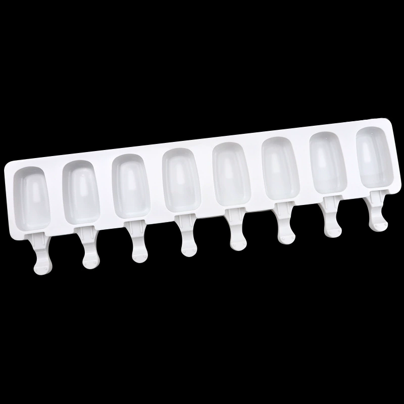 [Translated Russian title for: 简美 Spot DIY silicone ice cream mold 8 consecutive oval handmade popsicle mold French model is not worthy of stick]