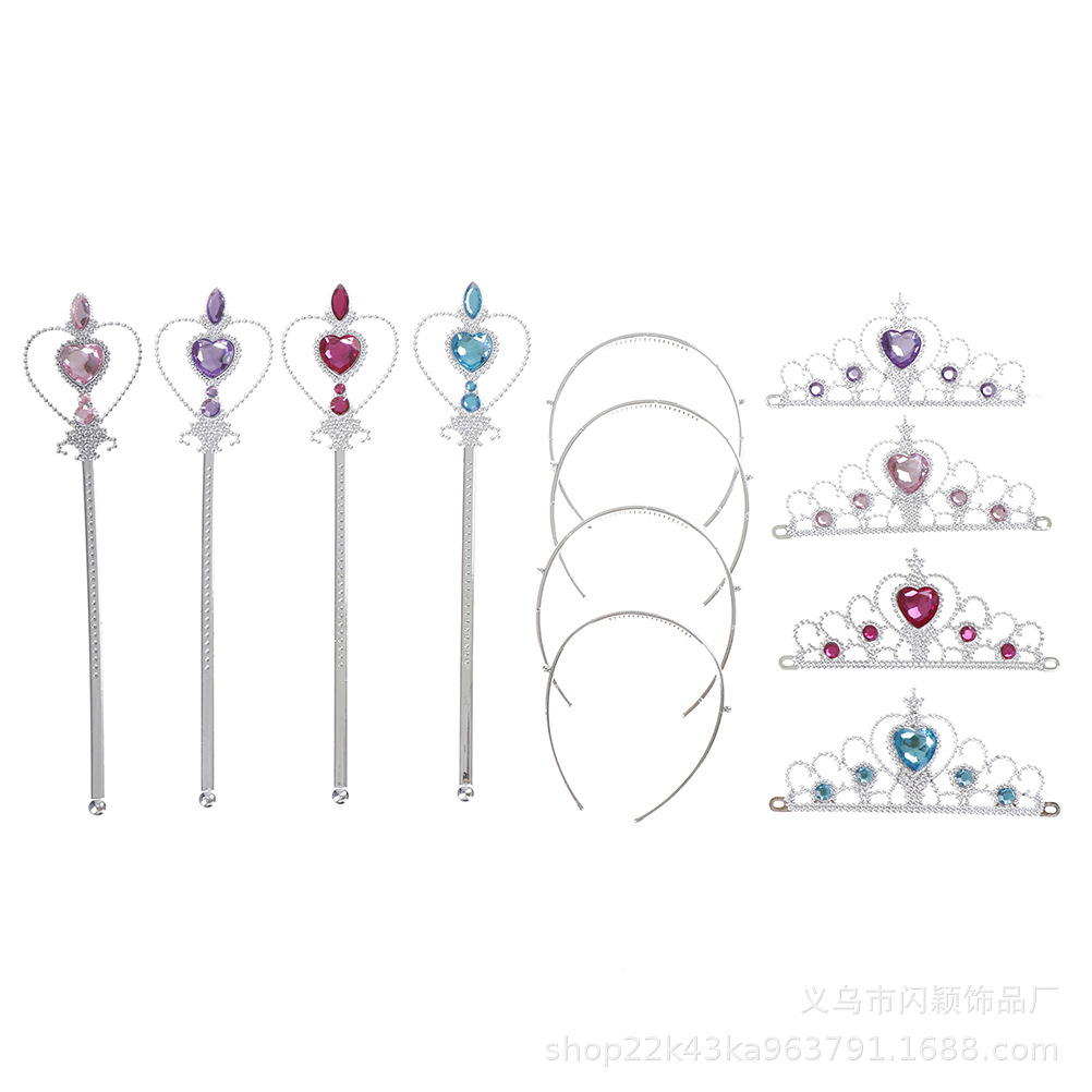 Factory Children's Frozen Crown Magic Wand suit Princess Aisha Girls' Headband Accessories Girls' Accessories