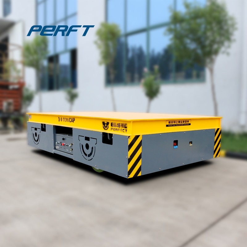 供应物流台车电动平板车自动保护轨道平车电动四轮货车平板搬运车