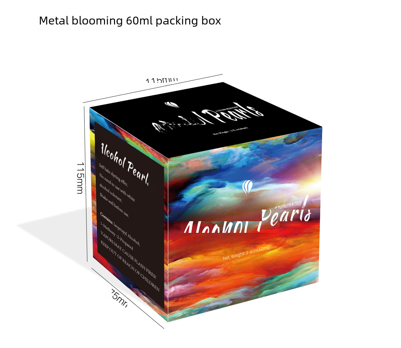 Cross-border E-commerce DIY Art Paint 60ML/15ML Gold, Silver, Copper Metal Alcohol Ink Self-bleeding Dyeing Medium