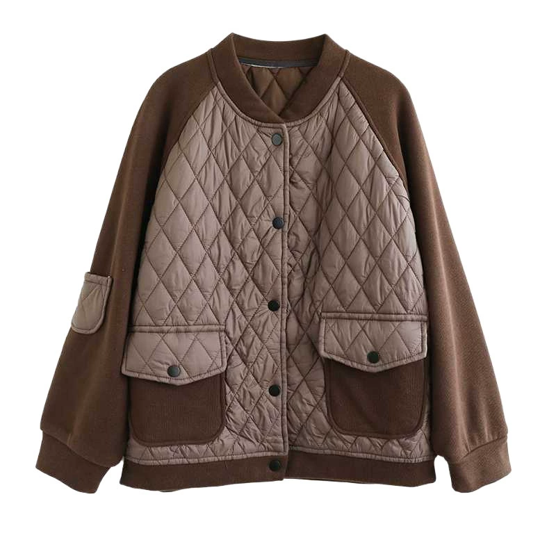 Demi-season quilted jacket, baseball uniform for leisure, increased thickness, Korean style