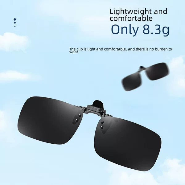 In-Stock Clip-On Polarized Sunglasses for Men and Women, Suitable for Drivers, Prescription Glasses, Uv Protection, Sunshade, Flip-Up Sunglasses Clip-On