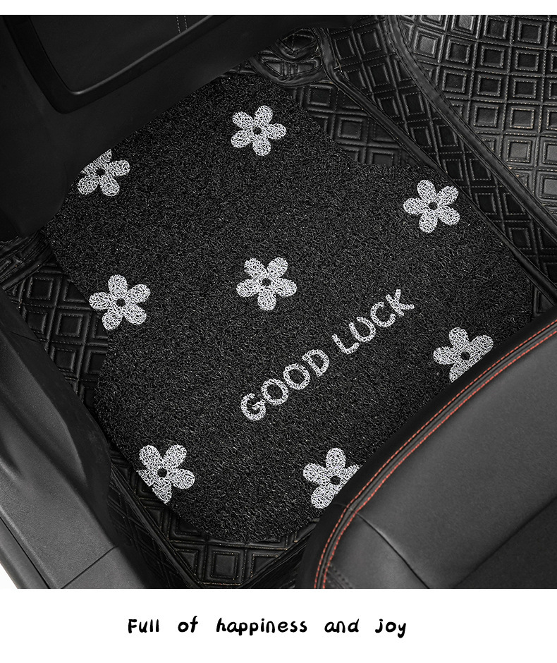 Blue Rain car floor mats, creative design, universal fit for most vehicles, anti-dirty car carpets, cute cartoon style, loop pile design, universal car mats