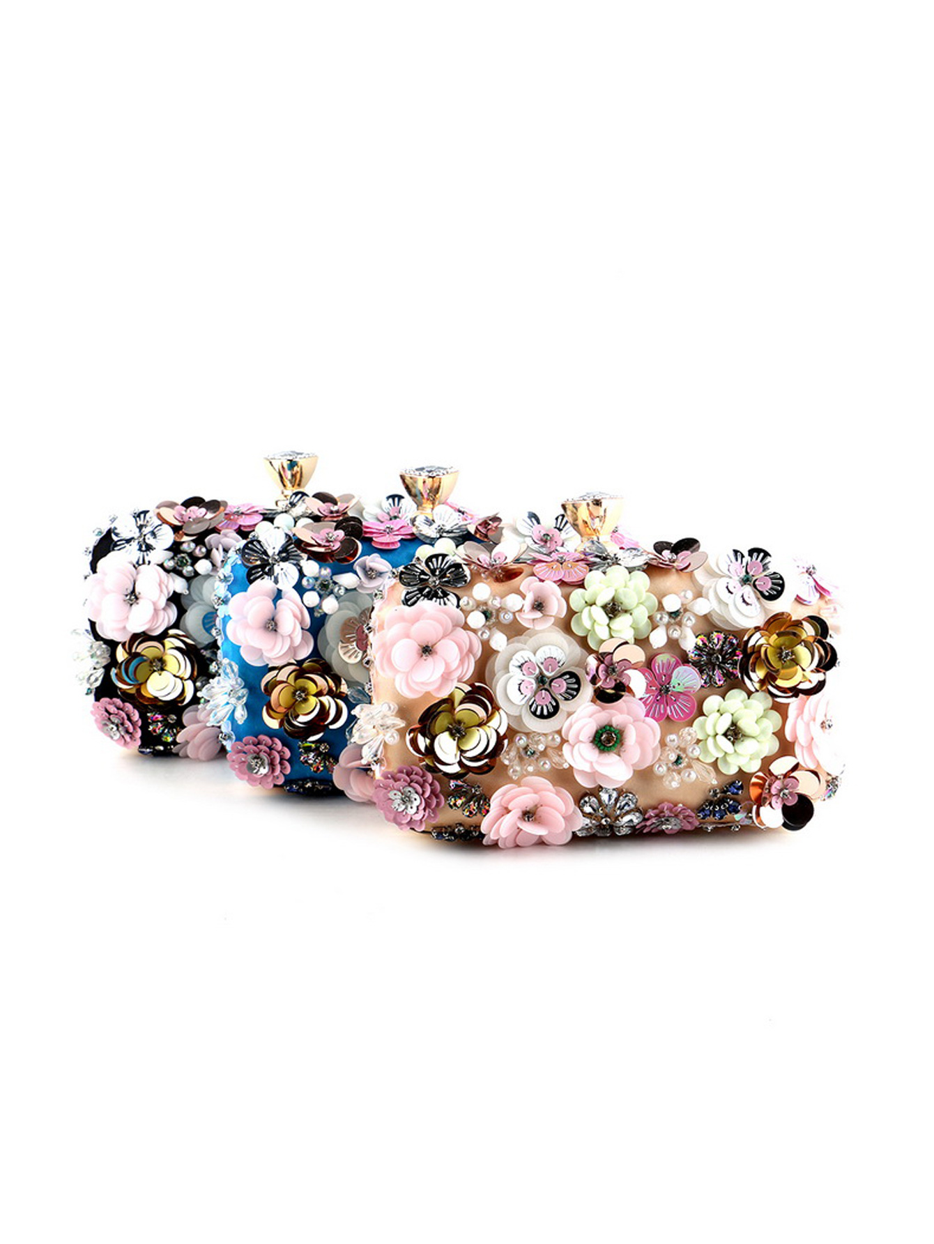 Borsa da sera da donna con paillettes fatte a mano e fiori, nuova moda per la cena, 2023_voghion.com