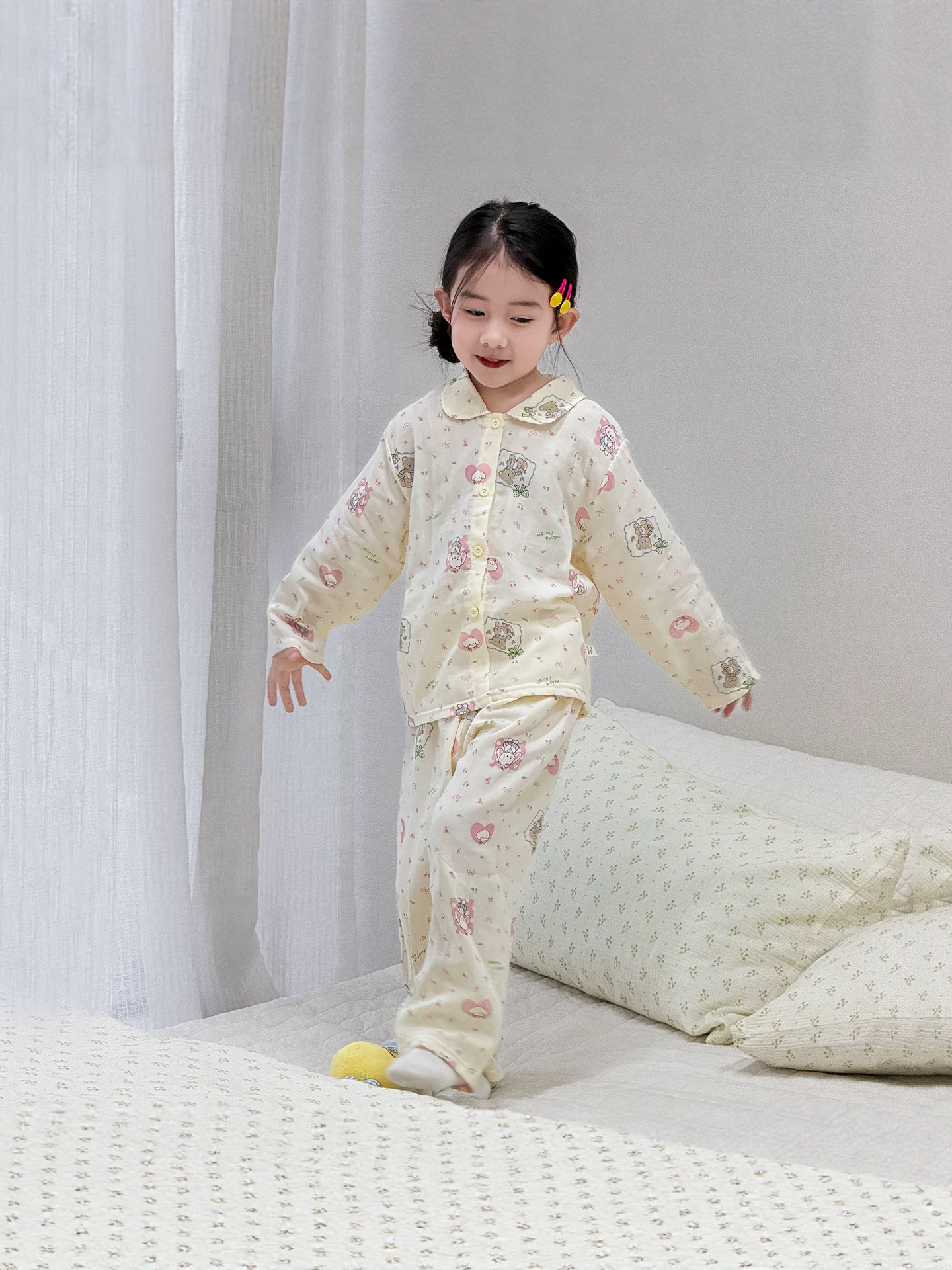 Summer double-layer children's cotton pijama