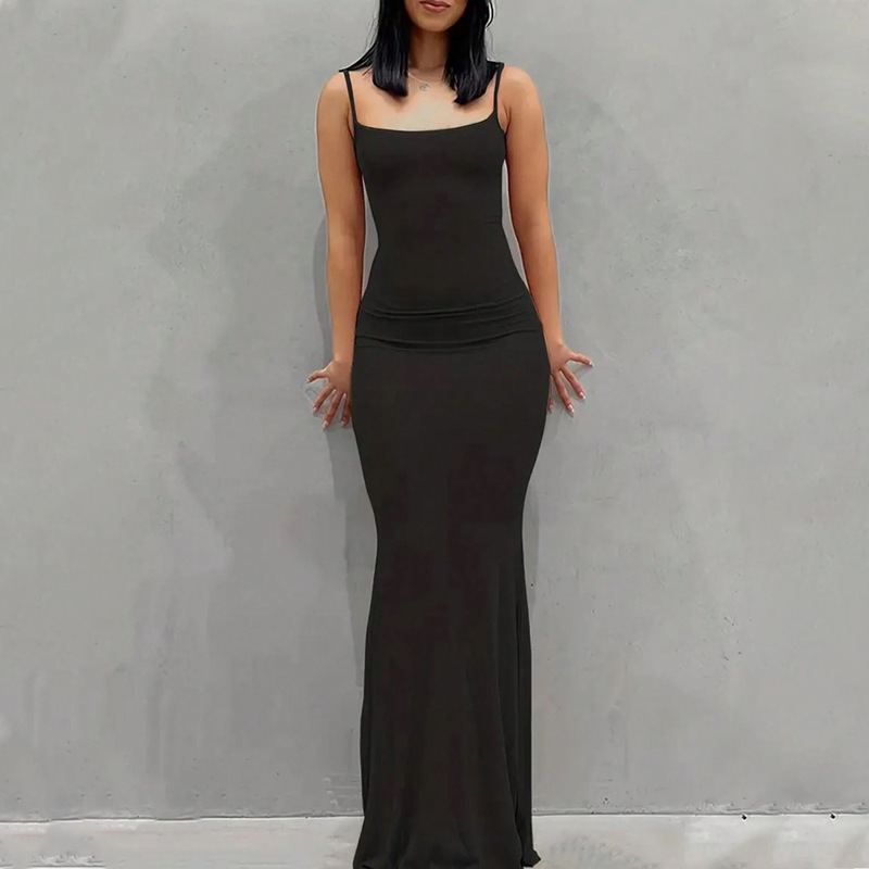 European and American Foreign trade new women's clothing Kardashian skims dress casual slim strap home dress long dress