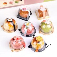 メーカー卸売り卵黄ショートニング包装箱月餅箱透明円形雪媚娘ブリスター包装箱