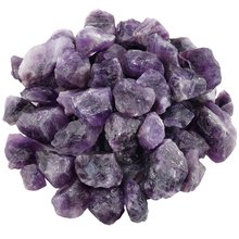 约230g天然原石不打磨无孔不定形石头碎石深色紫晶2-4cm散装石头