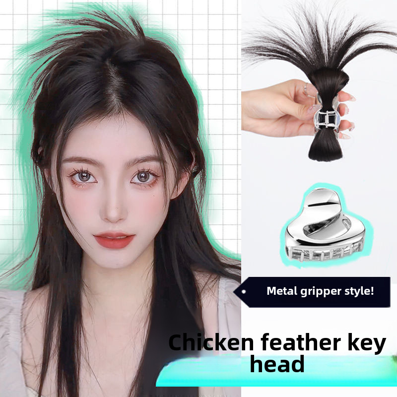 Vistas spalvu atspoles galvas loks Parūka, satvērēja saspraude Hot Girl Chicken Coop matu sprādze Sieviešu galvas aizmugures spalvu haizivis_voghion.com