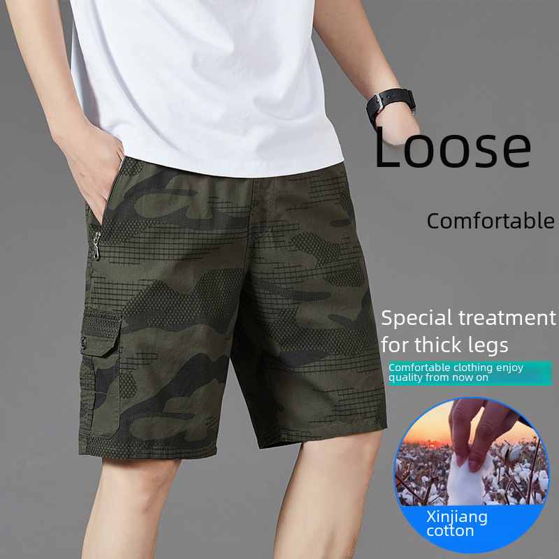 Men's cotton summer thin shorts
