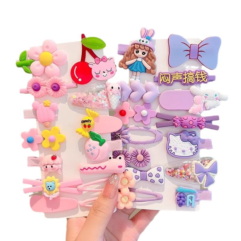 Cutie Kids Hairpin Set Coreano Baby Broken Hairpin Girl Back Brain Hairpin tocado de dibujos animados conejo frange clip