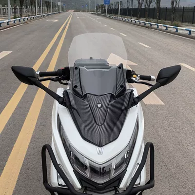 Windshield Upgrade Second Generation | Motorcycle front windshield - water-transfer-mask-transparent-33cm-windshield-base-rearview-mirror
