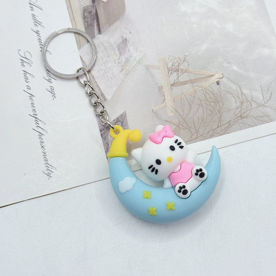 Sanrio, cartoon keychain, three dimensional pendant, accessory for keys