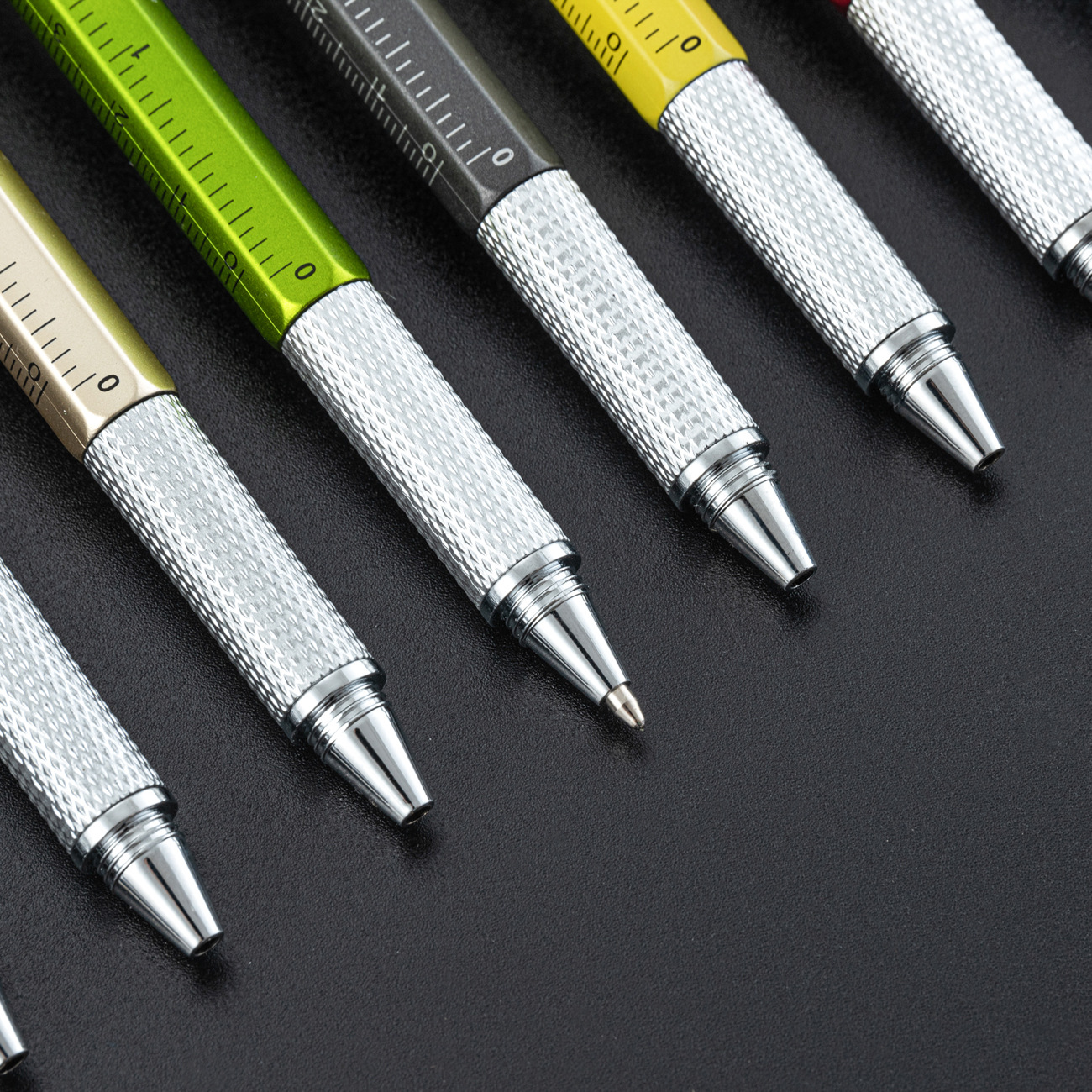 6 - en - 1 herramienta de plástico multifuncional nivelación escala puntero de pantalla táctil puntero de tornillo cruzado puntero de bola