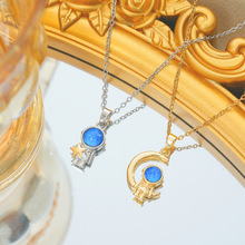 【钛钢】夏季热卖镶锆石梦幻星球系列项链百搭项链轻奢锁骨链批发