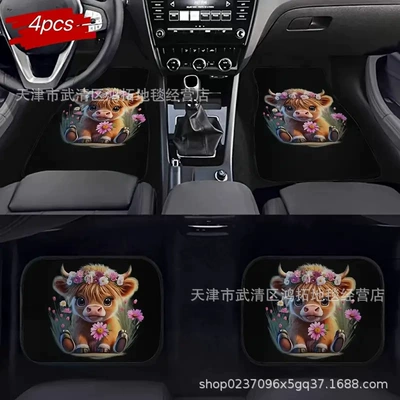 Avtomobil döşəmə paspasları – Mats - t0723-car-floor-mat-3-3344cm-two-pieces-crystal-velvet