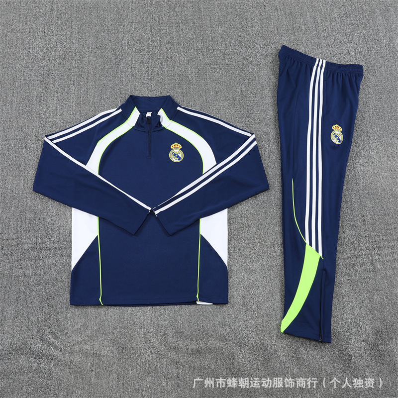 德国队半拉链长袖训练服球衣英格兰葡萄牙冬季训练足球服皇马|undefined