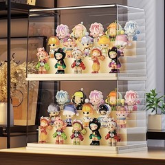 ブラインドボックスディスプレイラック収納アクリル透明フィギュアバブルマート人形収納キャビネット防塵ボックス