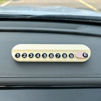 Plate for Moving Cars, Car-Mounted Mobile – Nömrəli dayanma kartı - beige-free-aromatherapy-stick-number