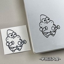 可爱卡通派大星金属贴纸章鱼哥手机平板电脑机箱杯子风扇装饰贴