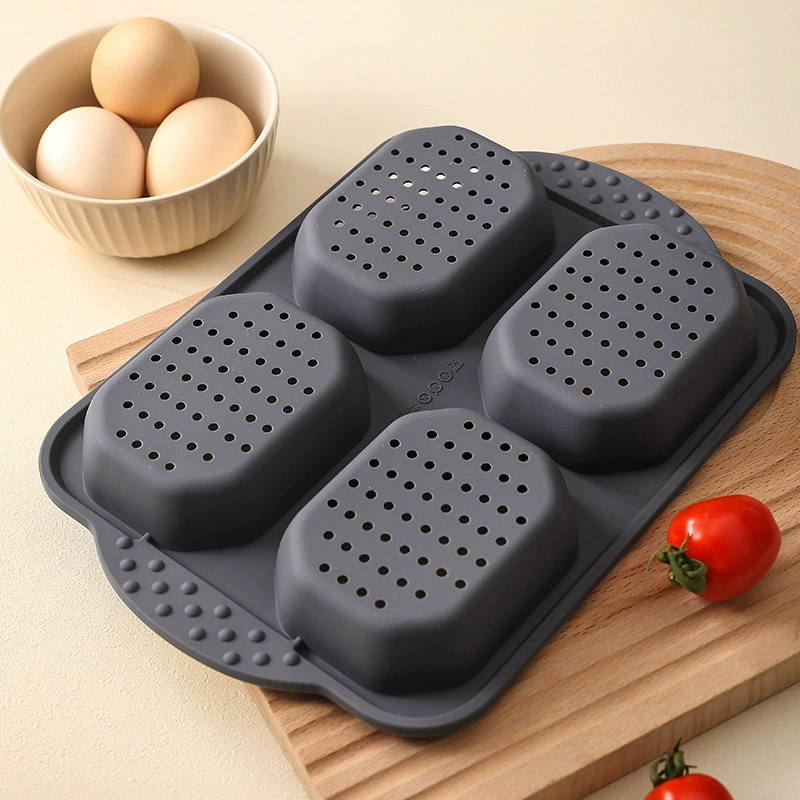 New Food Grade 4 Lauret Silicon Plague Bread Moom Baking Baking Cake Model DIY Baking Tools