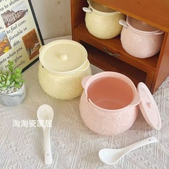 2025 新しいラード缶エンボスパンクマかわいい漫画食器ホットオイル調味料缶調味料大口径缶