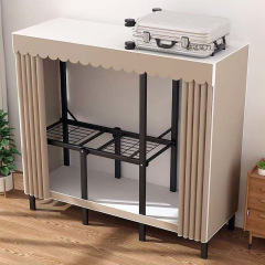 設置不要のワードローブ、家庭用折りたたみ式、頑丈で耐久性のある、シンプルな賃貸住宅、寝室、寮、全鋼鉄骨構造のワードローブ