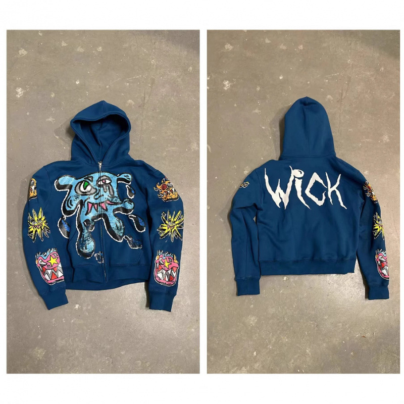 Men's Clothing European And American Trendy Brand Sweatshirt 3D Digital Printing Y2K Retro Unisex Loose Hoodie Sweatshirt_viptrois.com