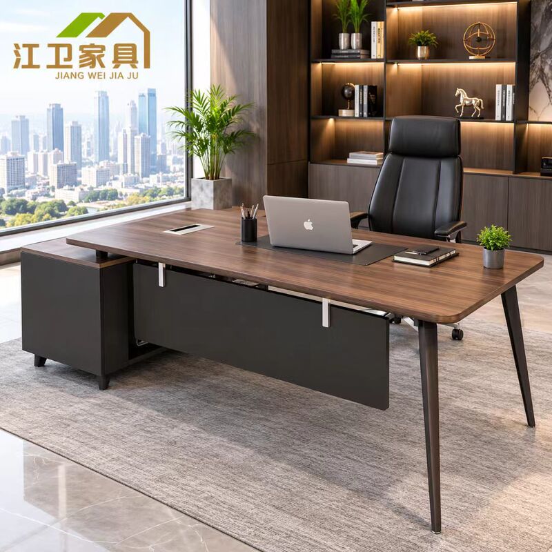 Modern minimalist executive computer desk, commercial office thickened, wear-resistant, heat-resistant, scratch-resistant computer desk
