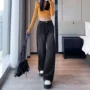 直筒拖地新款显瘦牛仔裤