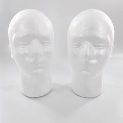 男性と女性の泡人頭、泡人頭、ディスプレイ用偽泡頭型、ウィッグモデルヘッド、男性用ヘッド型