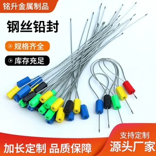 定制钢丝铅封集装箱物流运输车施封锁可印字封签一次性钢丝铅封