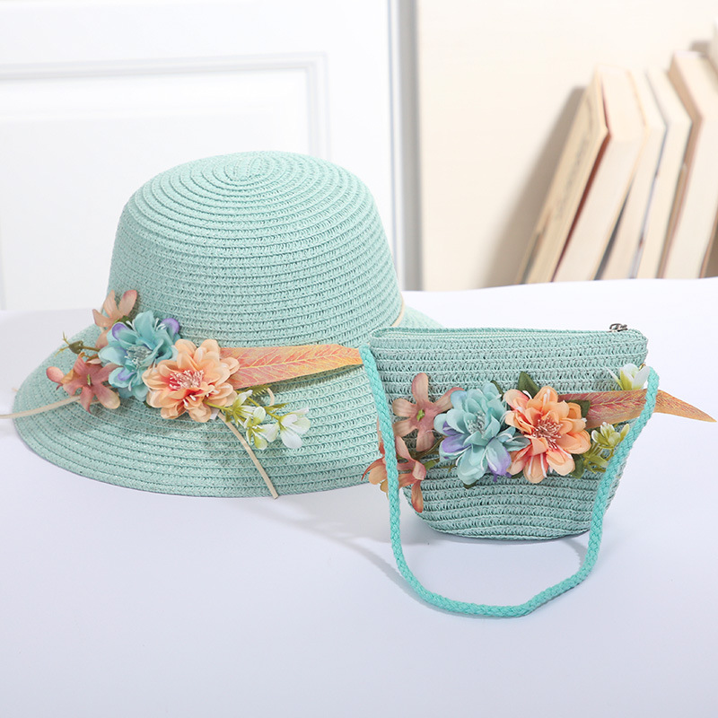 Girl's Fashion Solid Color Bow Knot Straw Hat display picture 5