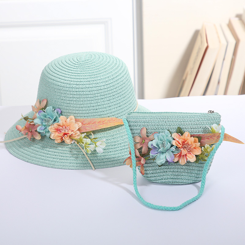 Girl'S Gender Fashion Style Girl's Fashion Solid Color Bow Knot Straw Hat