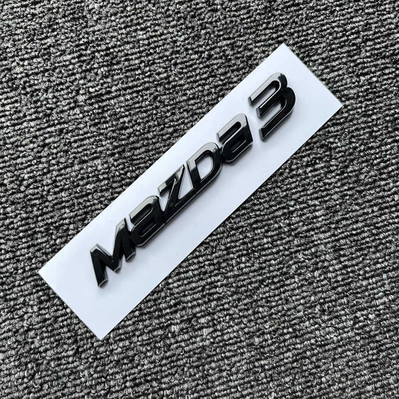 Suitable for Mazda 3 Axela Overseas Version Front and Rear Car Logo Black Warrior Modified Mazda3 Letter Logo Tail Logo