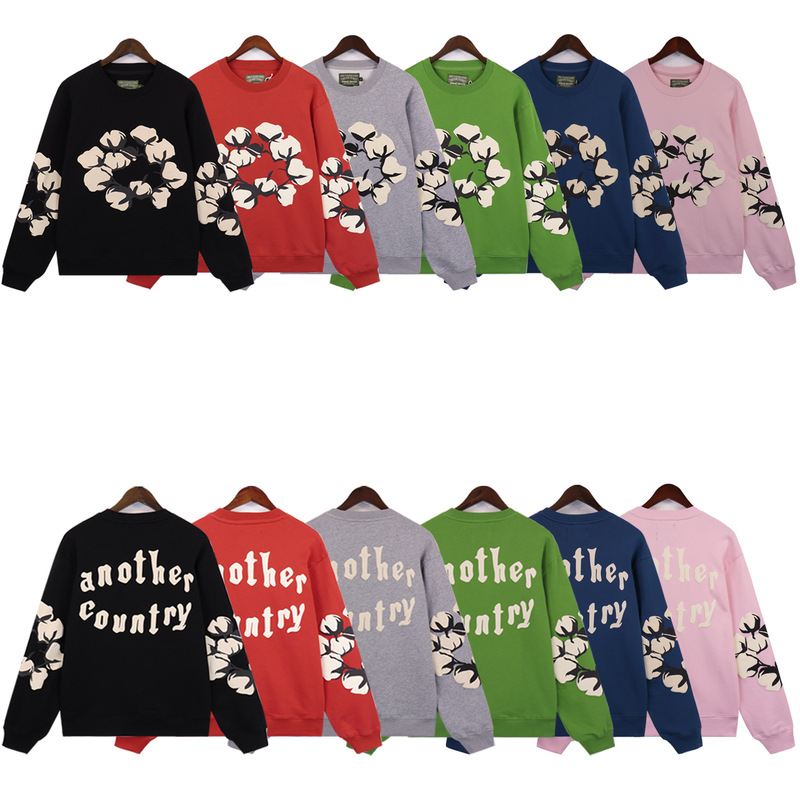 Cross-border Foreign Trade Denim TearsCactus Tears Turtleneck Shirt Foam Printed Turtleneck Sweatshirt Sweatshirt Sweatshirt