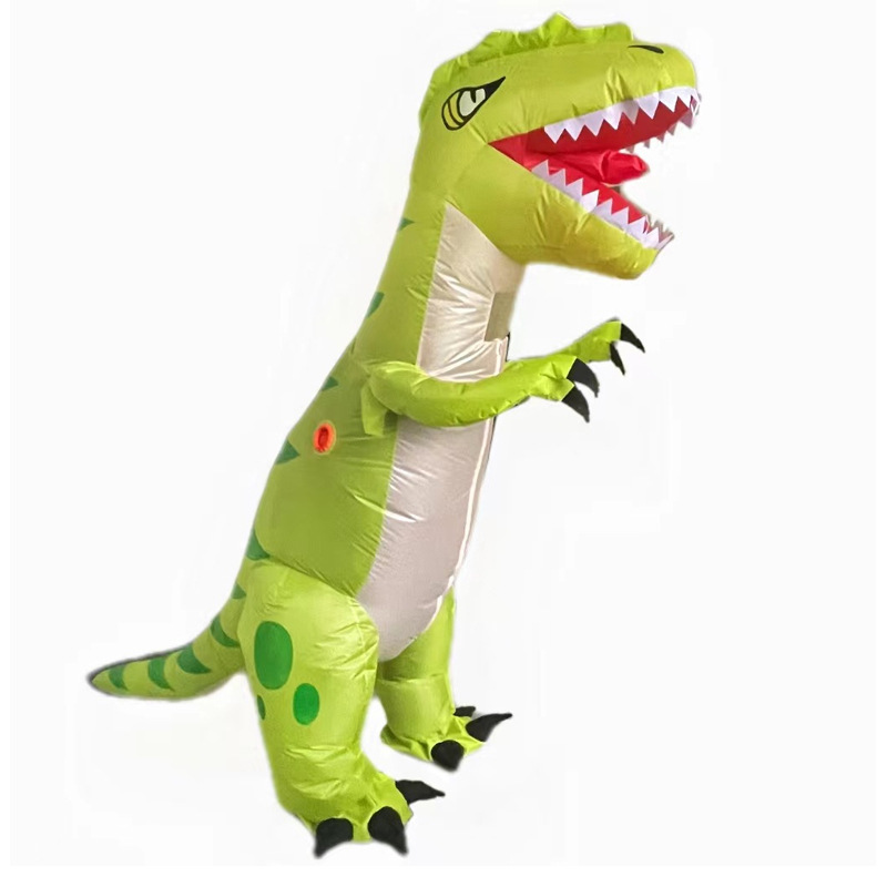 Amazon explosión impresa inflatable T-Rex disfraz Halloween multicolor T-Rex disfraz de fiesta disfraz de muñeca